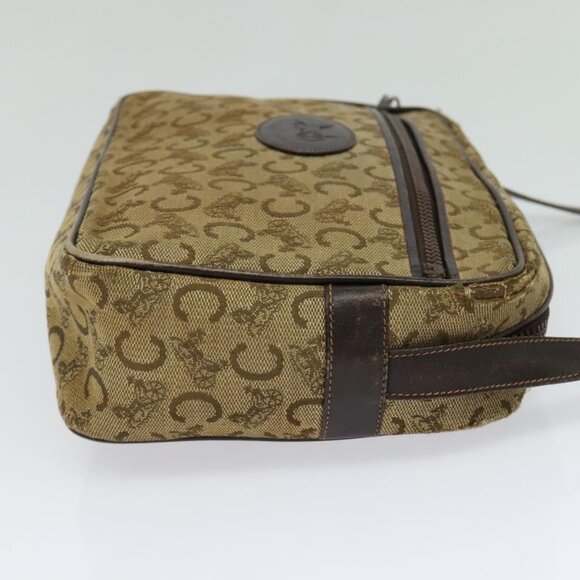 CELINE C Sulky Shoulder Bag Canvas Beige Auth BA757 - Picture 5 of 16